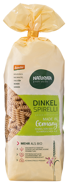 Naturata Spirelli 500g / Dinkel hell - Wholemeal Spelt - Demeter