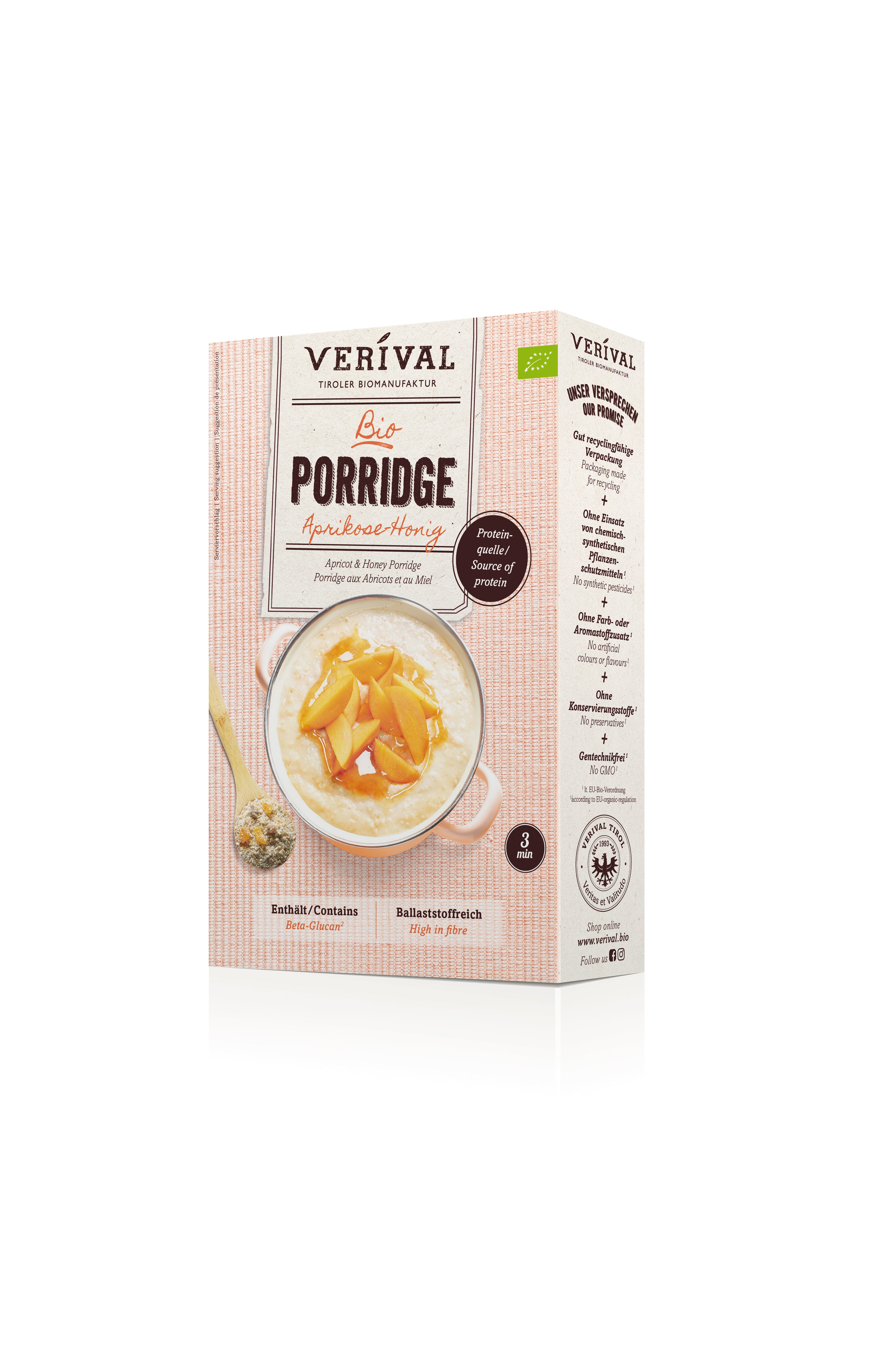 Apricot and Honey Porridge 450g - Organic