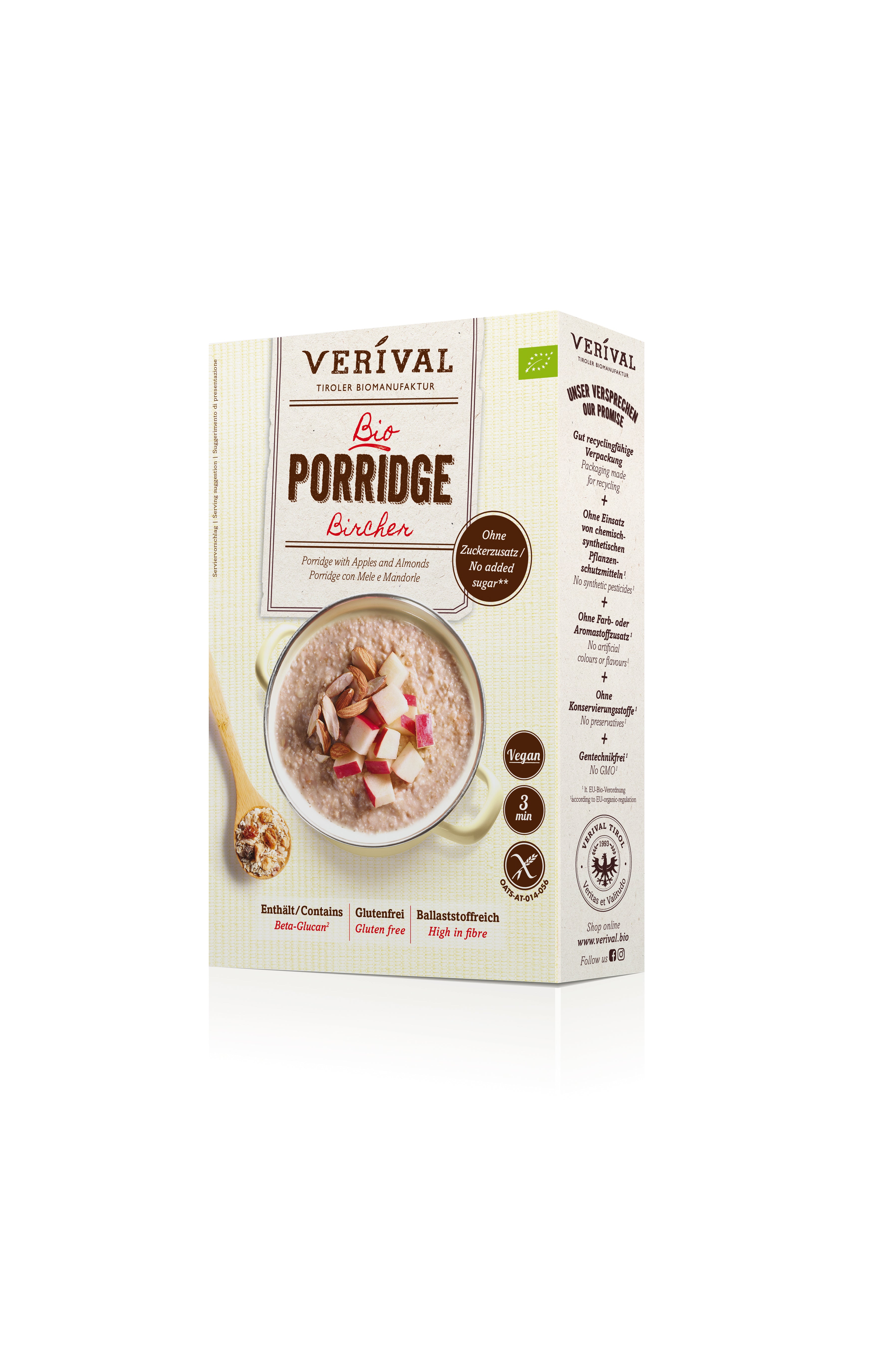 Bircher Porridge 350g - Organic, Gluten-Free and Vegan