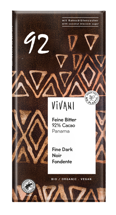 Fine Dark 92%  "PANAMA" Cocoa with coconut blossom sugar
