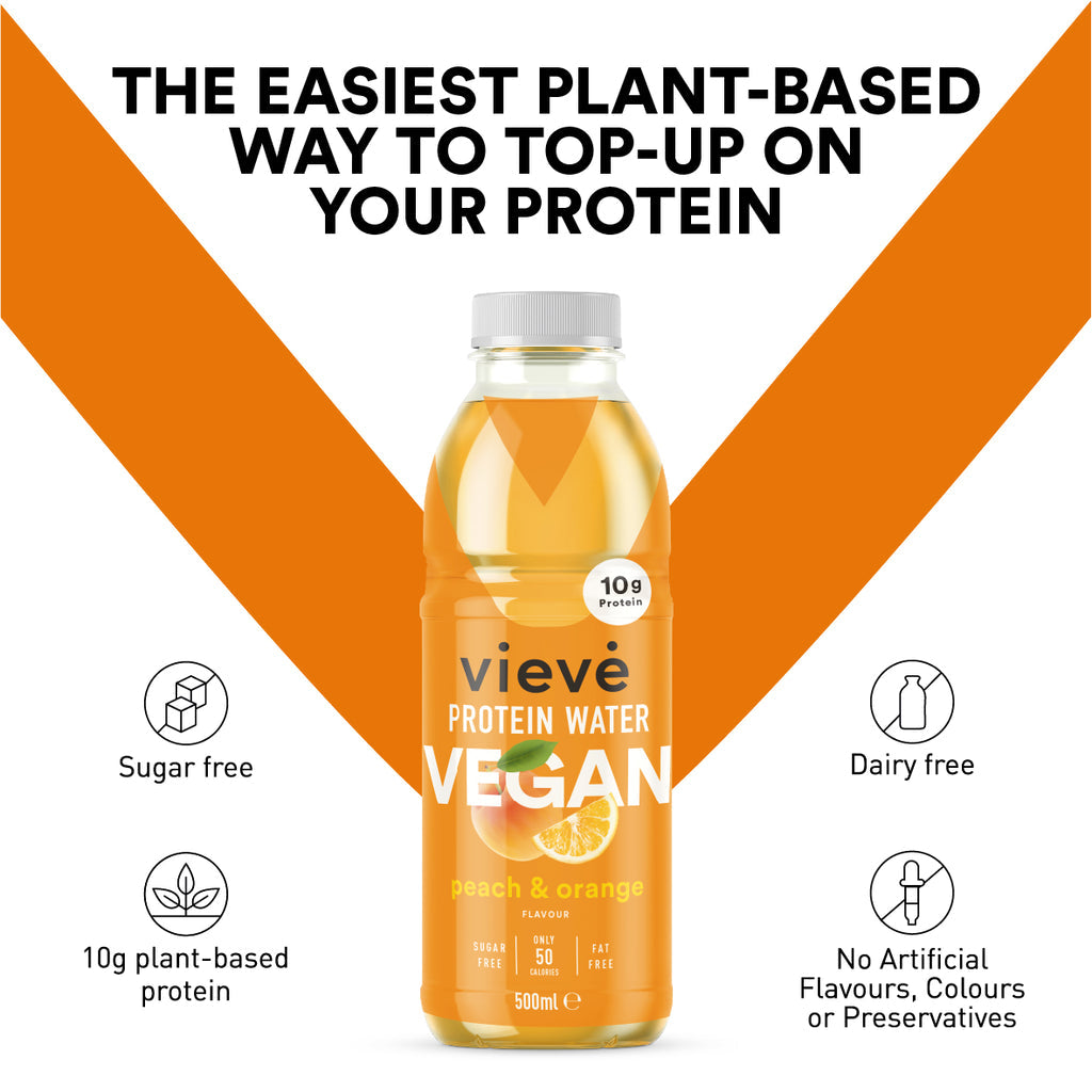Vieve VEGAN Protein Water Peach and Orange