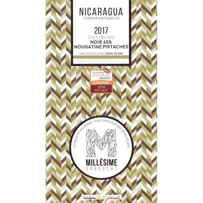 Nicaragua Dark 65% - Pistachio Nougatine / Nicaragua Noir 65% Nougatine aux Pistahes